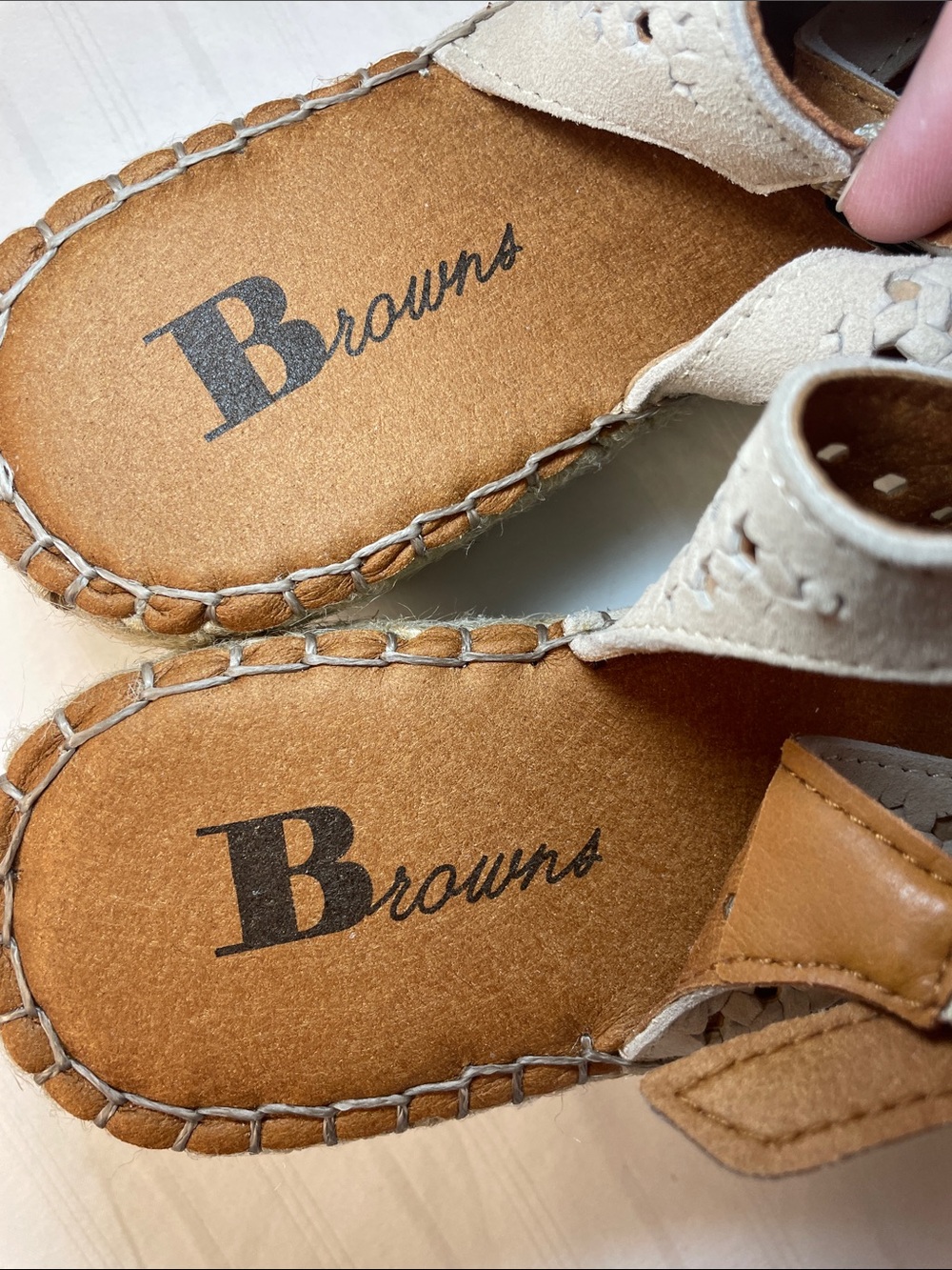 Brown’s Fullerton slingback wedge espadrille open toe sandals women’s size 8 - Picture 5 of 15